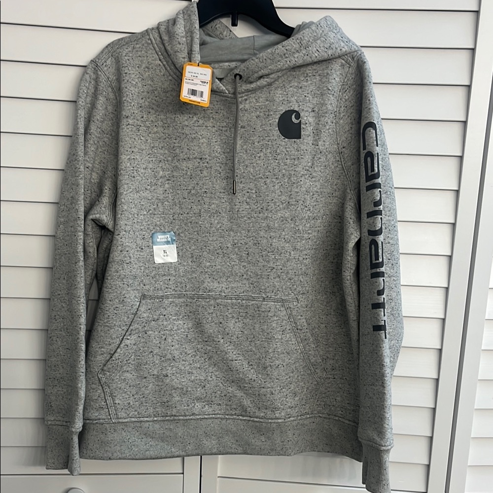 Women’s Carhartt Heather Gray Pullover Hoodie NWT- size xl